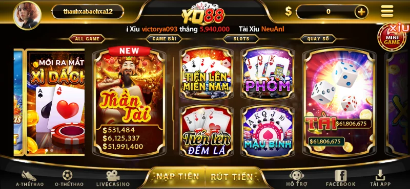 Giao diện thu hút người chơi